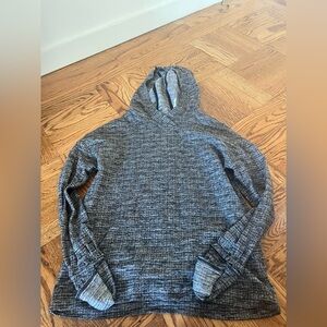 Lululemon size 6 heathered gray and black sweatshirt with hood
